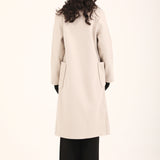 PLEATED SHOULDER LONG COAT
