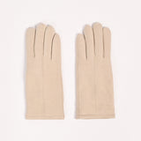 SOLID GLOVES WITH PLEAT DETAIL