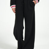 CONTRAST WIDE LEG TROUSERS