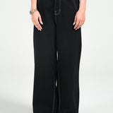 CONTRAST MEGA WIDE PANTS