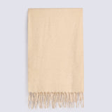 SOLID SHAWL WITH FRINGES