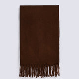 SOLID SHAWL WITH FRINGES