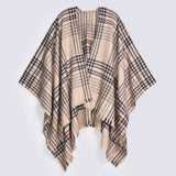 CHECKERED CAPE SHAWL