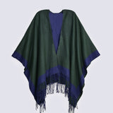 TWO TONE CAPE SHAWL