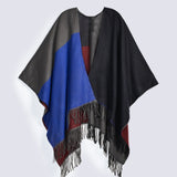 COLOR BLOCK CAPE SHAWL