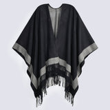 COLOR BLOCK CAPE SHAWL