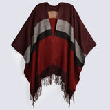COLOR BLOCK CAPE SHAWL