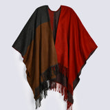 COLOR BLOCK CAPE SHAWL