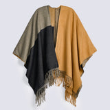 COLOR BLOCK CAPE SHAWL