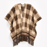 CHECKERED CAPE SHAWL