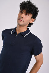 TIPPING COLLAR KNITTED POLO