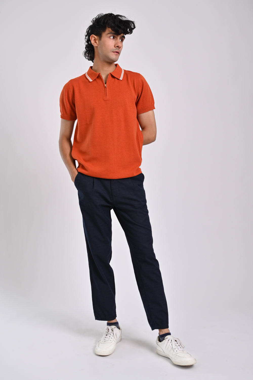 TIPPING COLLAR KNITTED POLO