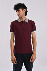 CONTRAST TIPPING COLLAR KNITTED POLO