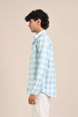 BUTTON DOWN DOBBY CHECK SHIRT