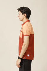 TEXTURED COLOR BLOCKING POLO