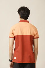 TEXTURED COLOR BLOCKING POLO