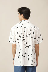 BAGGY FIT RESORT COLLAR PRINTED SHIRT