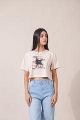 CROPPED PRINTED TEE