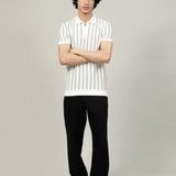 TEXTURED STRIPED POLO