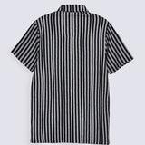 TEXTURED STRIPED BUTTON DOWN POLO