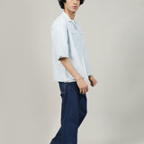 BOXY FIT RESORT COLLAR LINEN SHIRT