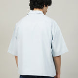 BOXY FIT RESORT COLLAR LINEN SHIRT