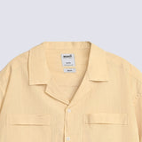 BOXY FIT RESORT COLLAR LINEN SHIRT