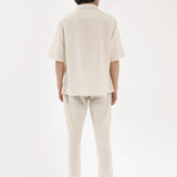 BAGGY FIT RESORT COLLAR LINEN SHIRT