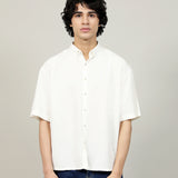 BOXY FIT BUTTON DOWN JACQUARD SHIRT