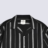 BOXY FIT RESORT COLLAR STRIPED SHIRT