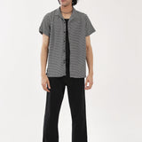 RESORT COLLAR TEXTURED CHECK SHIRT