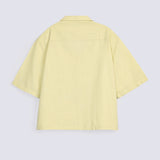 BOXY FIT RESORT COLLAR LINEN SHIRT