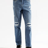 ORIGINAL STRAIGHT FIT RIPPED DENIM