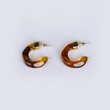 RESIN HOOP EARRINGS