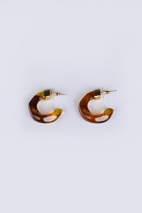 RESIN HOOP EARRINGS