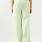 EMBROIDERED WIDE LEG TROUSERS