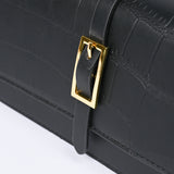 TEXTURED HAND BAG WITH BUCKLE