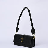 TEXTURED HAND BAG WITH BUCKLE