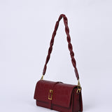 TEXTURED HAND BAG WITH BUCKLE
