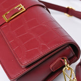 TEXTURED HAND BAG WITH BUCKLE