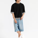 BOXY FIT TEXTURED TEE