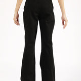 FLARED DENIM WITH BELT DETAIL