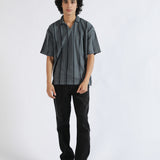 BAGGY FIT TEXTURED JOHNNY COLLAR POLO