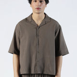 BOXY FIT RESORT COLLAR SHIRT