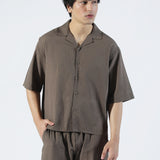 BOXY FIT RESORT COLLAR SHIRT