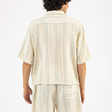 BOXY FIT RESORT COLLAR DOBBY SHIRT