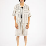 BOXY FIT RESORT COLLAR DOBBY SHIRT