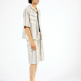 BOXY FIT RESORT COLLAR DOBBY SHIRT