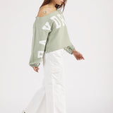 ASSYMETRIC OFF SHOULDER PRINTED TEE