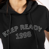 CROPPED HOODIE WITH CONTRASTING DETAIL